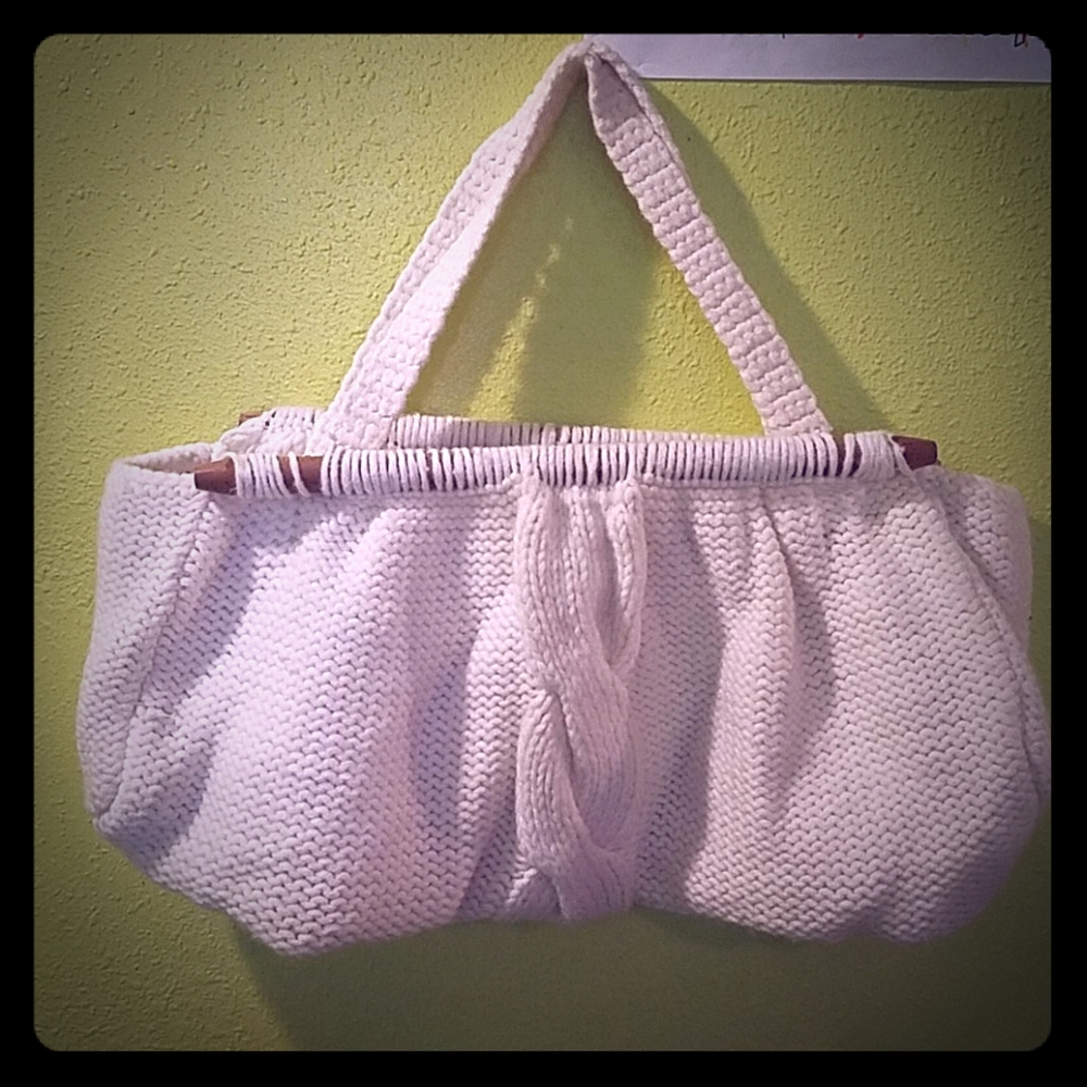 Hand knit Anthropologie purse